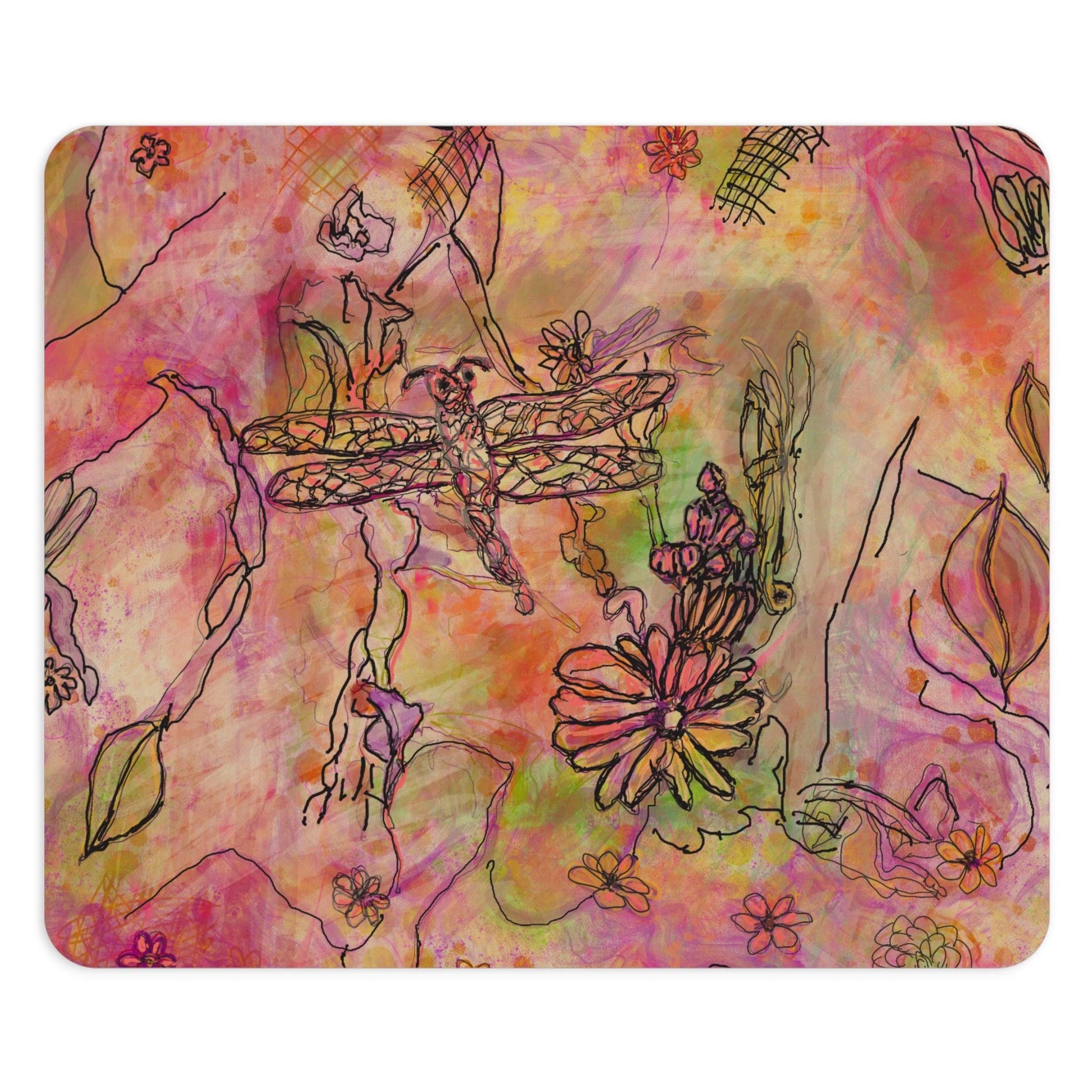 The Iridescent Dragonfly Dreams Collection by Miniaday Designs, LLC. Mouse Pad - Miniaday Designs, LLC.
