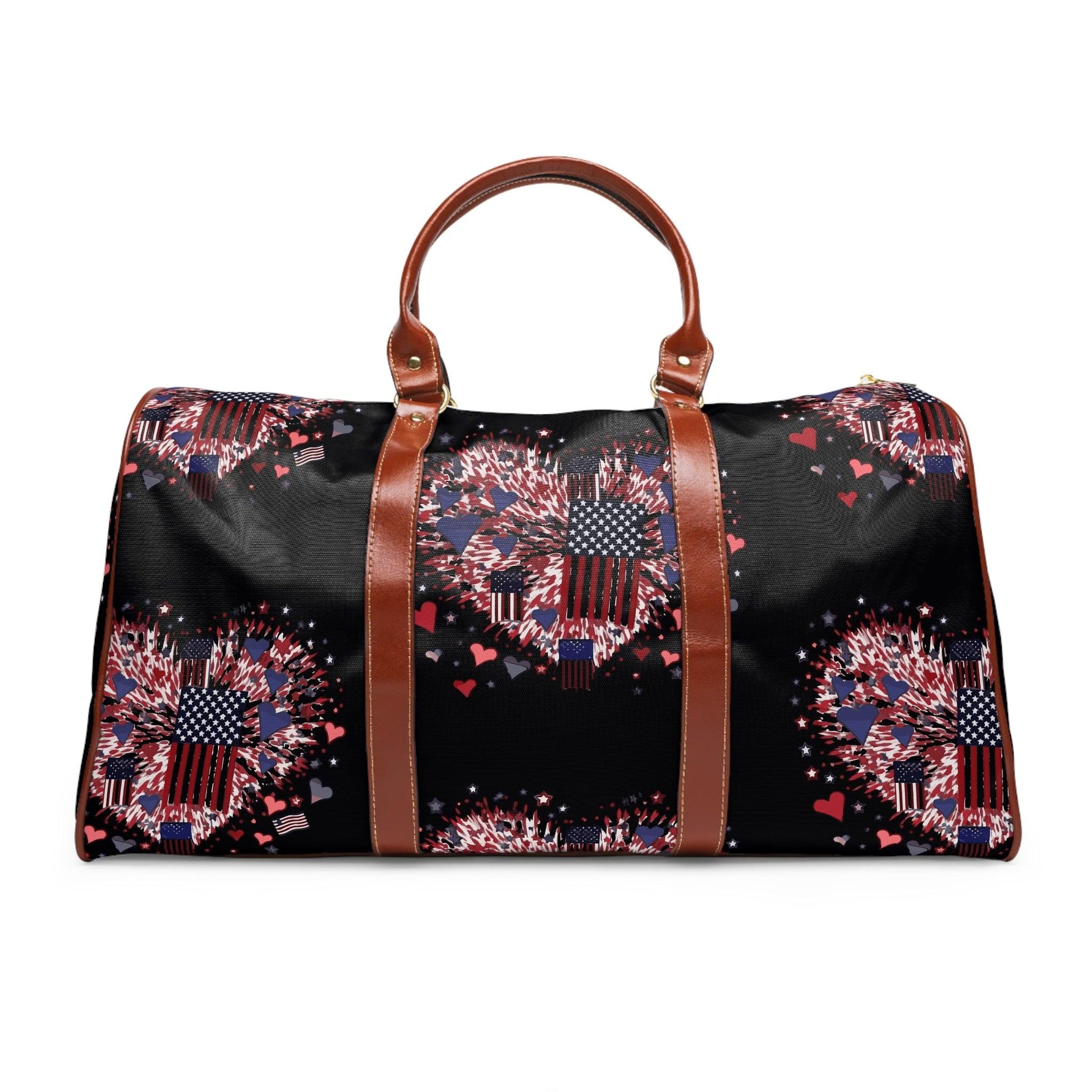 Patriotic Hearts of Valor Collection by Miniaday Designs, LLC. Waterproof Travel Bag - Miniaday Designs, LLC.