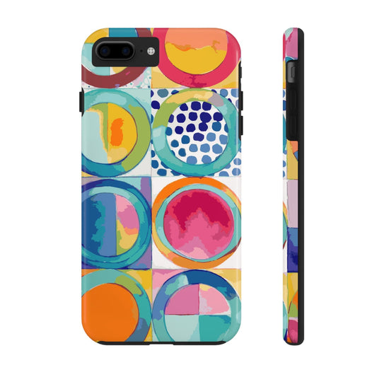 Vibrant Circle Mosaic Collection by Miniaday Designs, LLC. Tough Phone Cases, Case-Mate - Miniaday Designs, LLC.