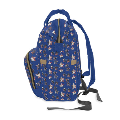 Miniaday Designs Multifunctional Diaper Backpack Blue Americana - Miniaday Designs, LLC.
