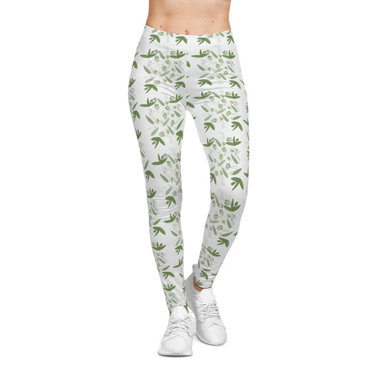 Serene Botanical Harmony Collection by Miniaday Designs, LLC. Women's Casual Leggings (XS-2XL) - Miniaday Designs, LLC.