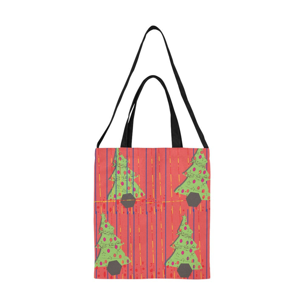 Christmas Trees Artist-Designed Canvas Tote Bag | Miniaday Designs