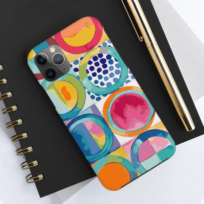 Vibrant Circle Mosaic Collection by Miniaday Designs, LLC. Tough Phone Cases, Case-Mate - Miniaday Designs, LLC.