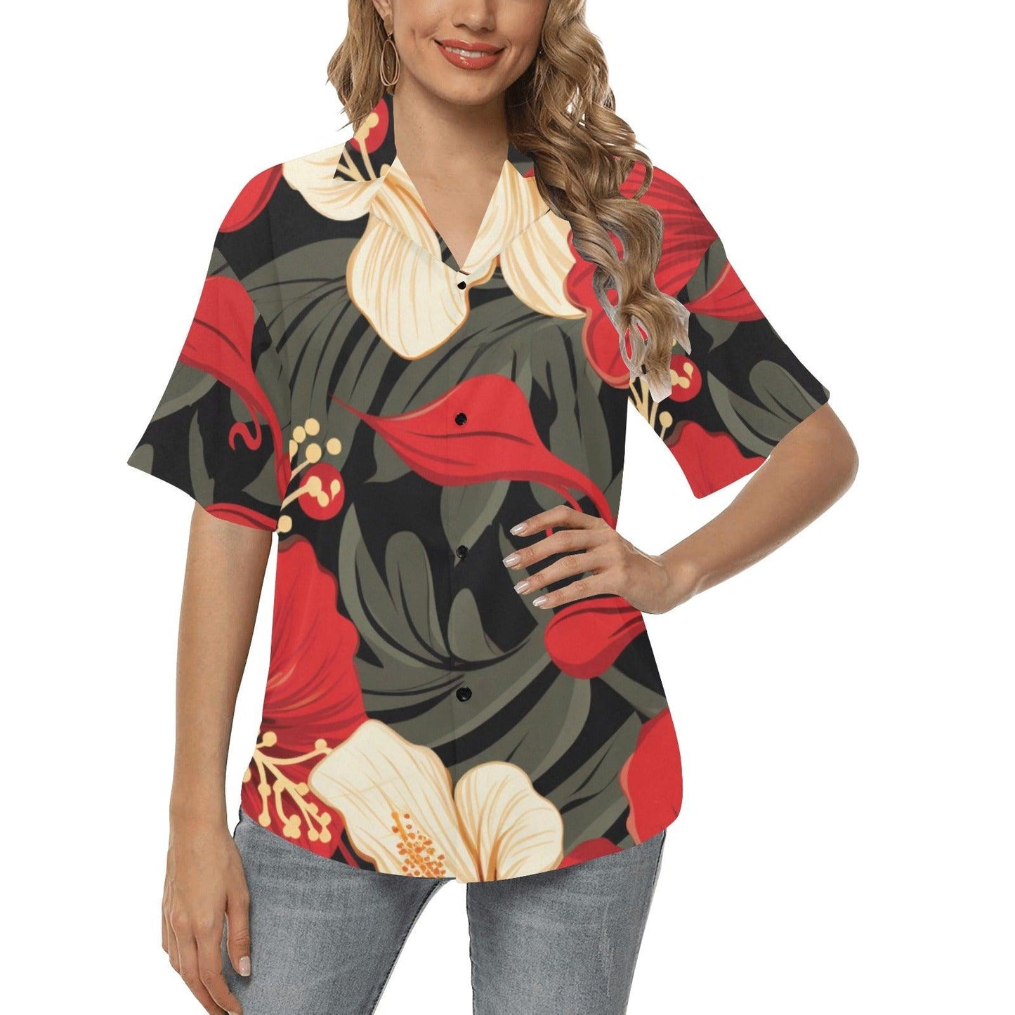 Miniaday Designs Women's Hawaiian Shirts 7 Styles - Miniaday Designs, LLC.