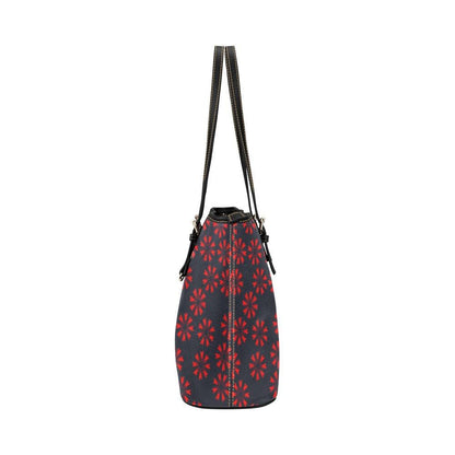 Miniaday Designs Red Bursts of Hearts on Navy Handbag PU Leather Handbag - Miniaday Designs, LLC.