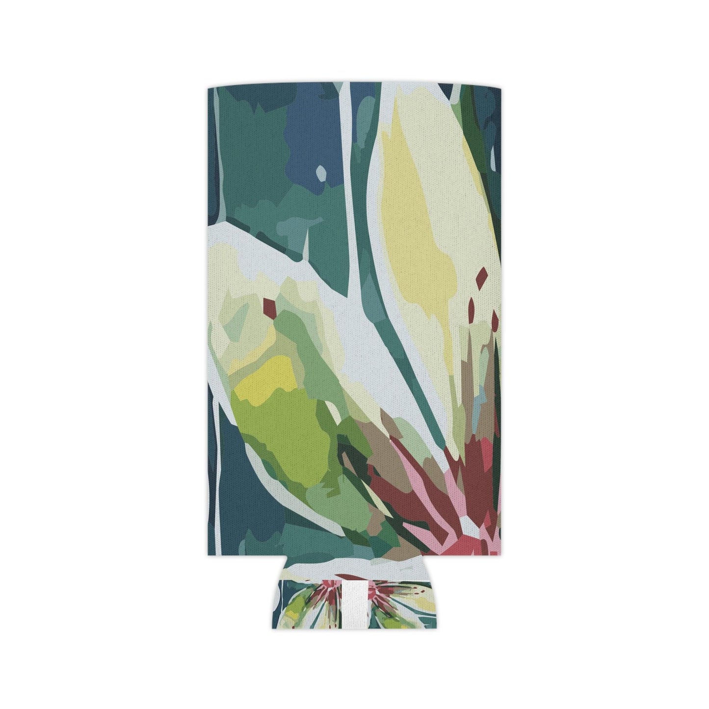 Rain-kissed Lotus Whimsy Collection by Miniaday Designs, LLC. Can Cooler - Miniaday Designs, LLC.