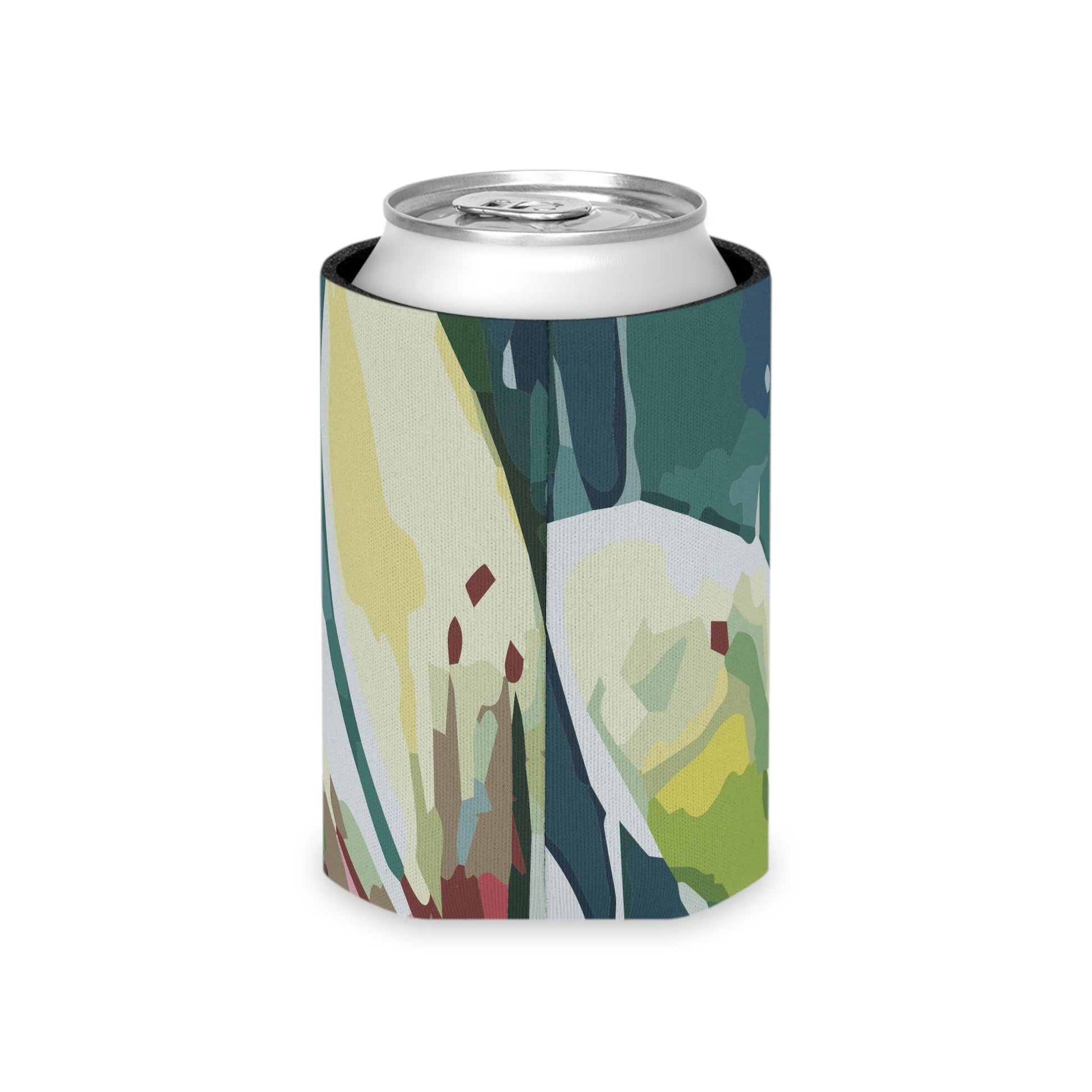 Rain-kissed Lotus Whimsy Collection by Miniaday Designs, LLC. Can Cooler - Miniaday Designs, LLC.