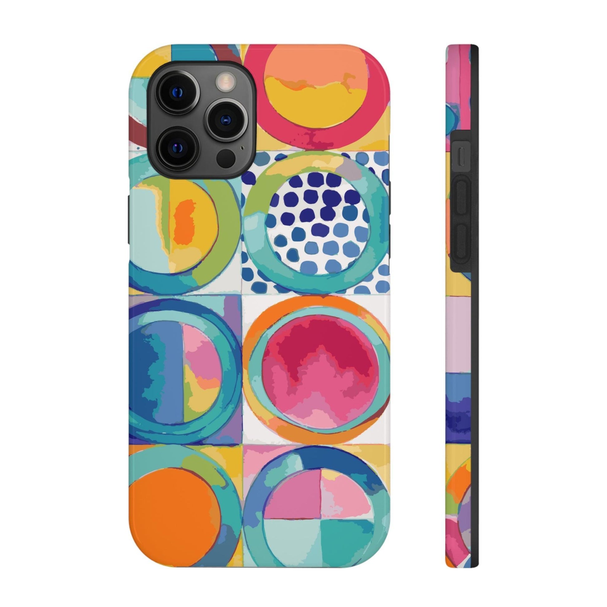 Vibrant Circle Mosaic Collection by Miniaday Designs, LLC. Tough Phone Cases, Case-Mate - Miniaday Designs, LLC.