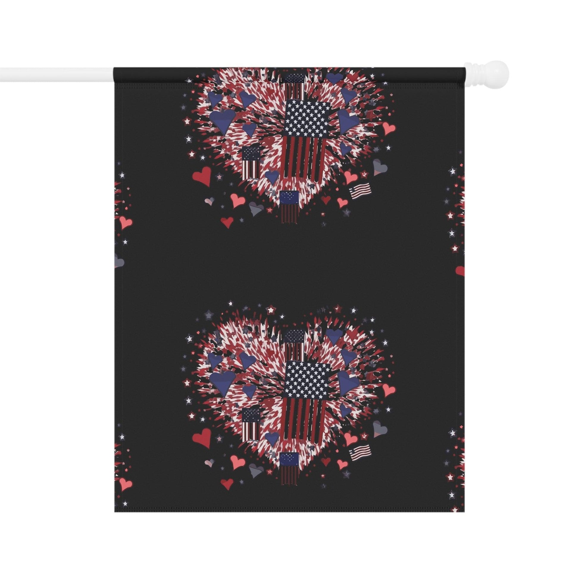 Patriotic Hearts of Valor Collection by Miniaday Designs LLC. Garden & House Banner - Miniaday Designs, LLC.