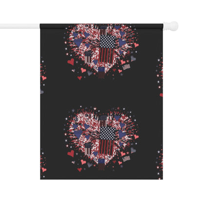 Patriotic Hearts of Valor Collection by Miniaday Designs LLC. Garden & House Banner - Miniaday Designs, LLC.
