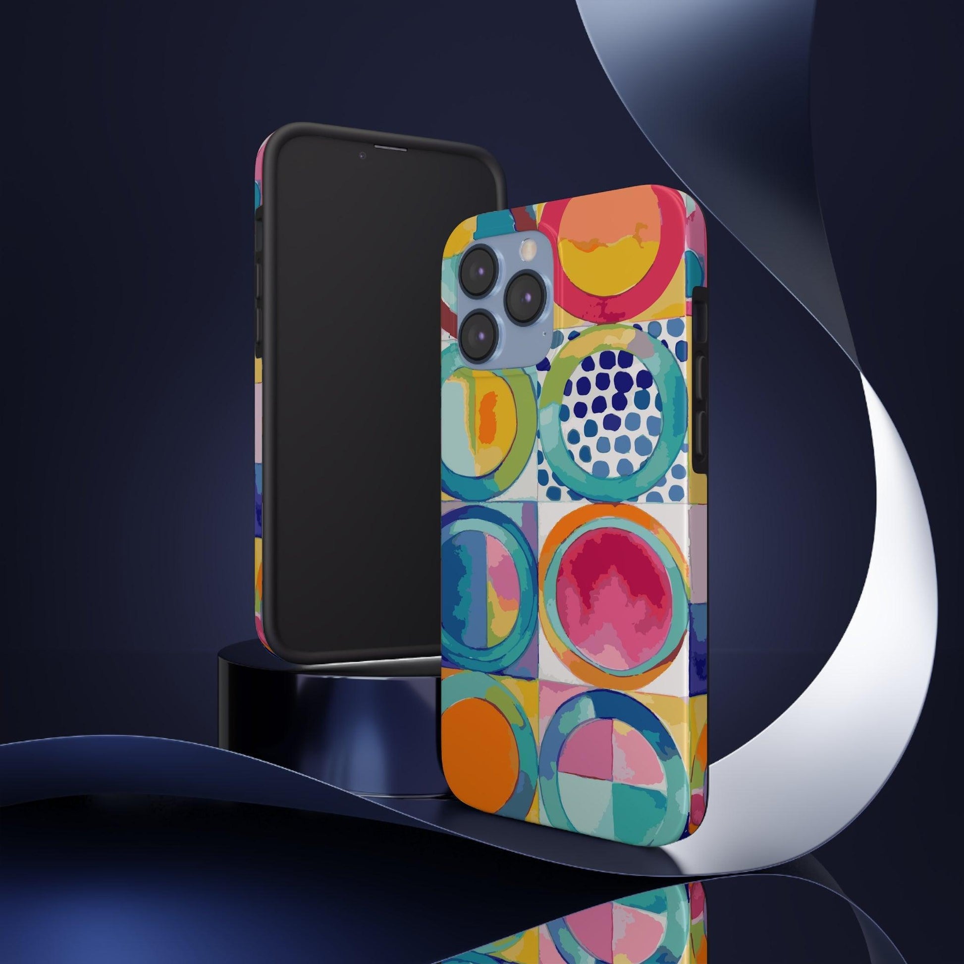 Vibrant Circle Mosaic Collection by Miniaday Designs, LLC. Tough Phone Cases, Case-Mate - Miniaday Designs, LLC.