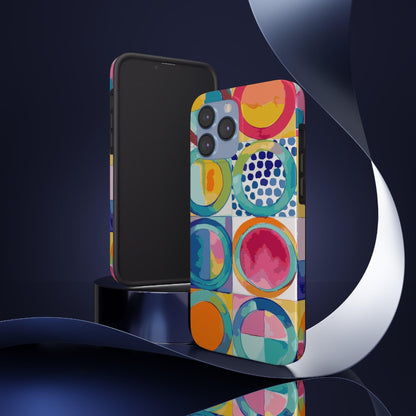 Vibrant Circle Mosaic Collection by Miniaday Designs, LLC. Tough Phone Cases, Case-Mate - Miniaday Designs, LLC.