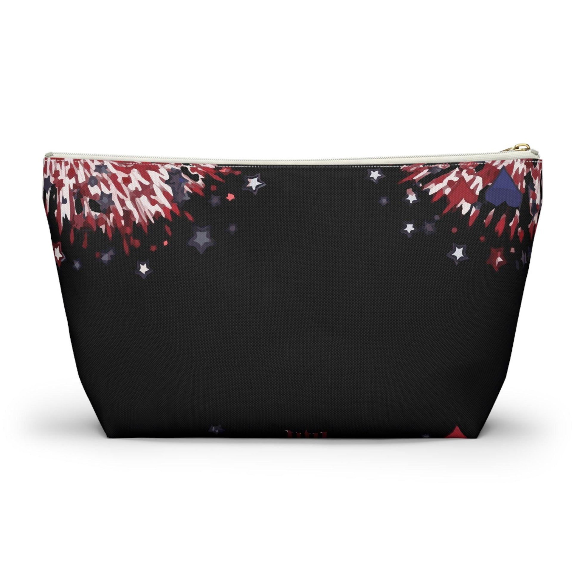 Patriotic Hearts of Valor Collection by Miniaday Designs, LLC. Accessory Pouch w T-bottom 2 SIZE OPTIONS - Miniaday Designs, LLC.