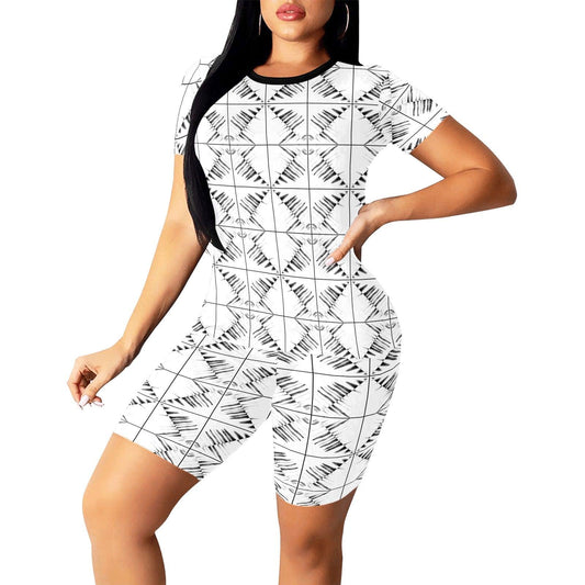 Miniaday Designs Women's Yoga Workout Set Monochrome Elegance Black - Miniaday Designs, LLC.
