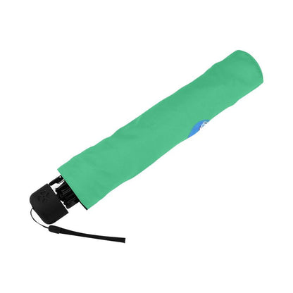 Miniaday Designs Parrots on Green Anti-UV Foldable Umbrella - Miniaday Designs, LLC.