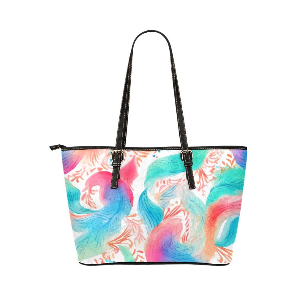 Miniaday Designs PInk Paisley PU Leather Handbag/ Tote Bag (Model 1651) (Big) - Miniaday Designs, LLC.