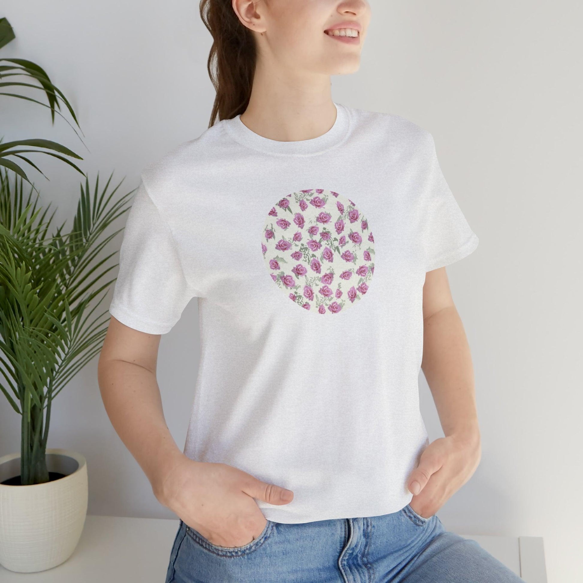 Romantic Rosette Reverie Collection by Miniaday Designs, LLC. Women's Jersey Short Sleeve Tee (S-3XL) - Miniaday Designs, LLC.