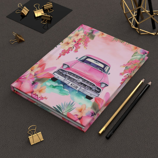 Pink Paradise Roadtrip Collection by Miniaday Designs, LLC. Hardcover Journal Matte - Miniaday Designs, LLC.