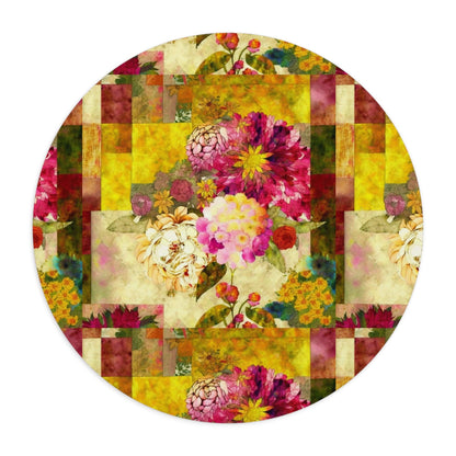 Sunlit Floral Mosaic Collection by Miniaday Designs, LLC. Mouse Pad - Miniaday Designs, LLC.