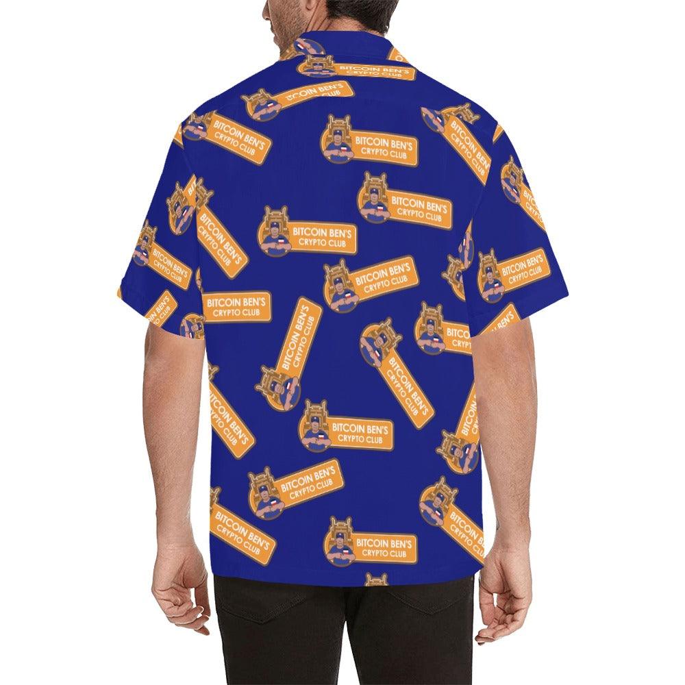 clear multi ben completed blue black buttons Hawaiian Shirt with Merged Design (Model T58) - Miniaday Designs, LLC.