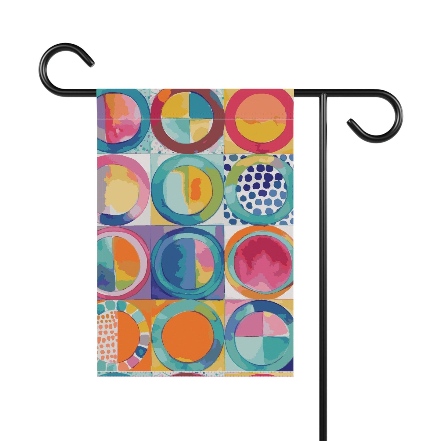Vibrant Circle Mosaic Collection by Miniaday Designs, LLC. Garden & House Banner - Miniaday Designs, LLC.