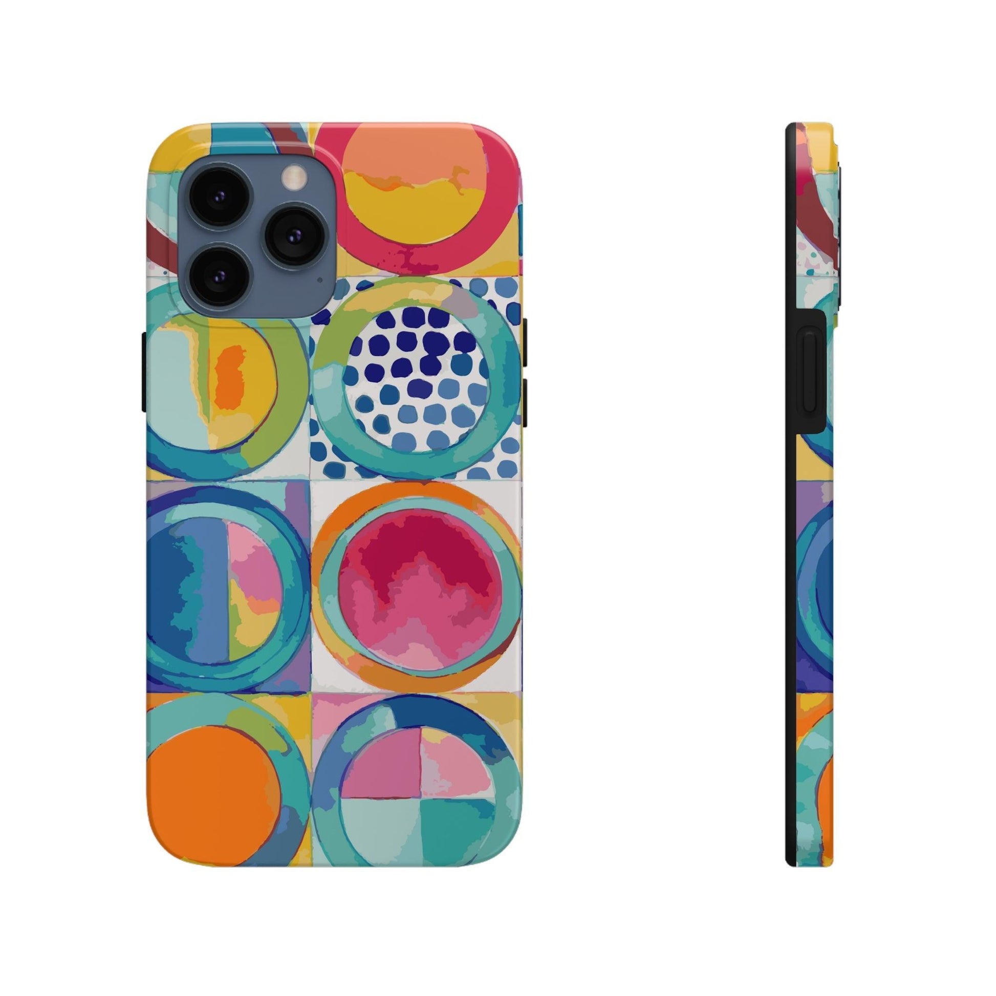 Vibrant Circle Mosaic Collection by Miniaday Designs, LLC. Tough Phone Cases, Case-Mate - Miniaday Designs, LLC.