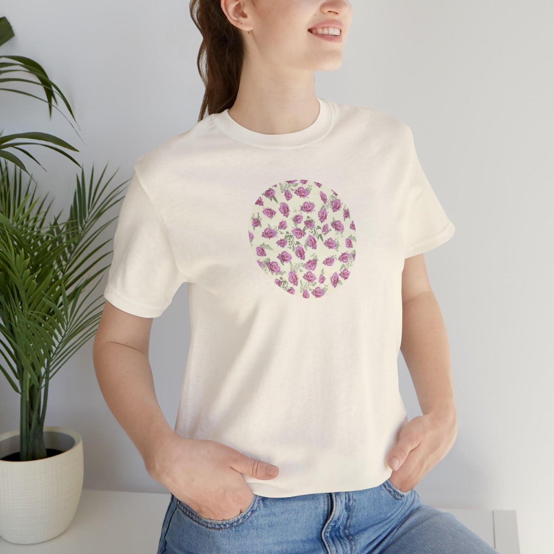 Romantic Rosette Reverie Collection by Miniaday Designs, LLC. Women's Jersey Short Sleeve Tee (S-3XL) - Miniaday Designs, LLC.