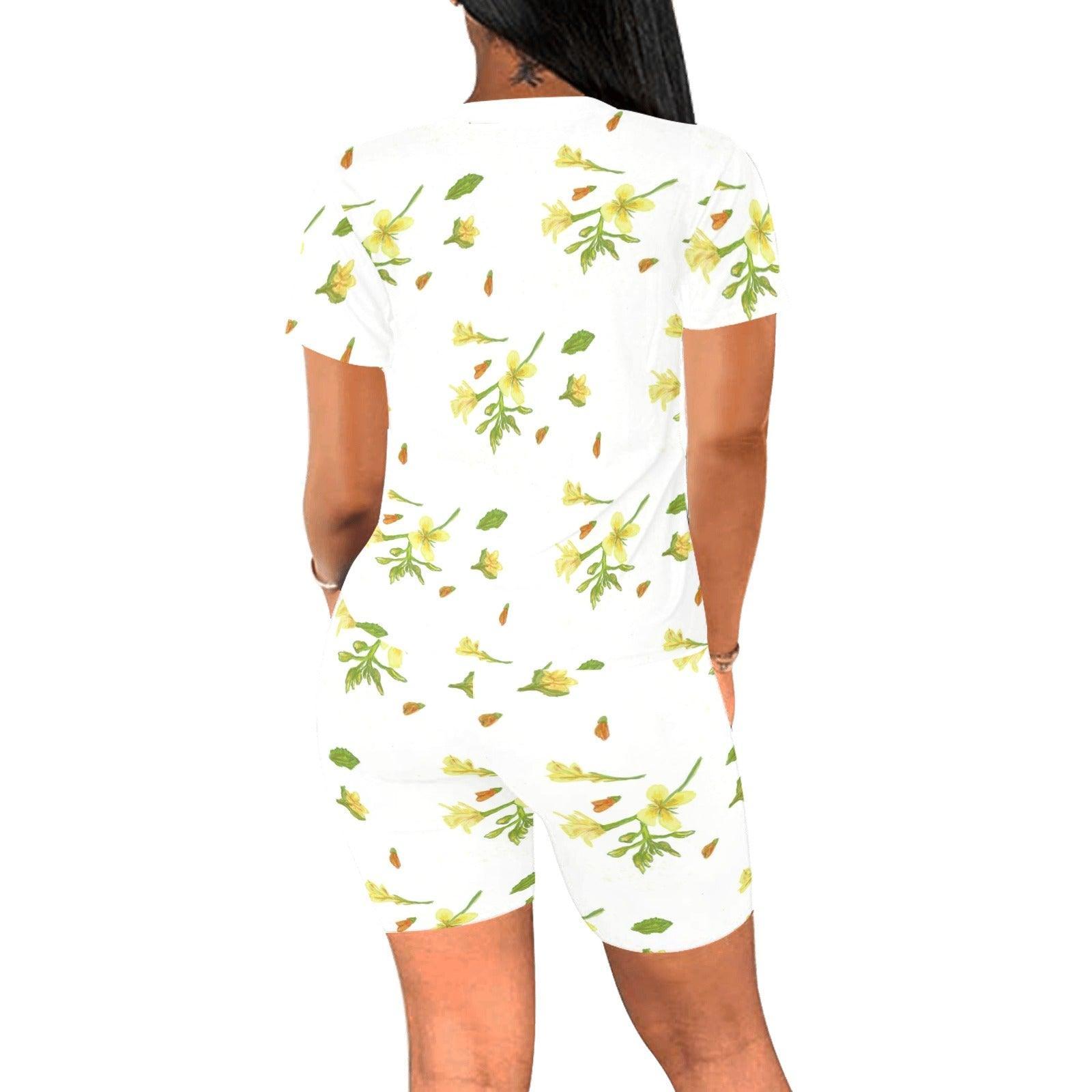 Miniaday Designs Women's Yoga Bodycon Workout Set Nature's Vogue Leaf Pattern - Miniaday Designs, LLC.