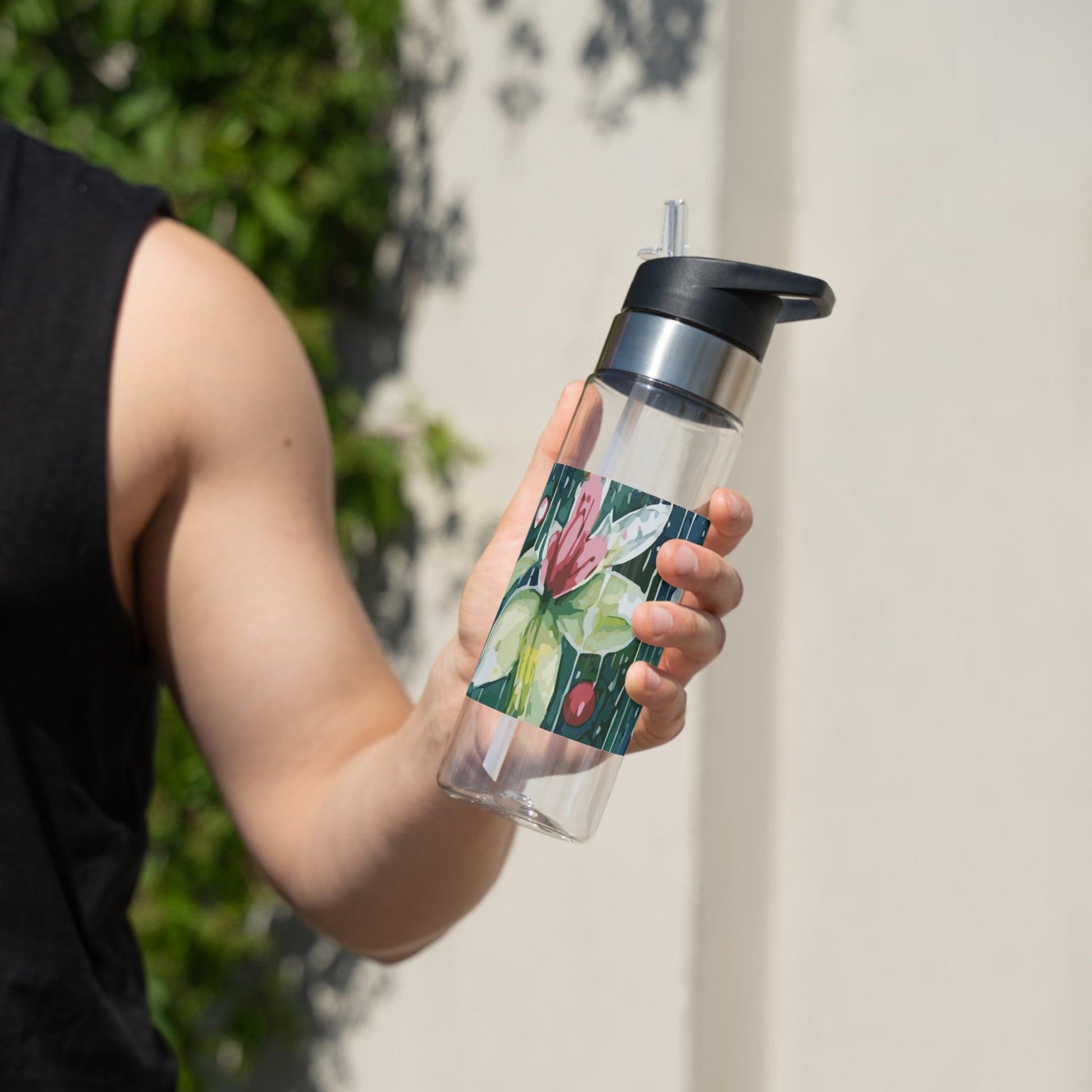 Rain-kissed Lotus Whimsy Collection by Miniaday Designs, LLC. Kensington Tritan™ Sport Bottle, 20oz - Miniaday Designs, LLC.