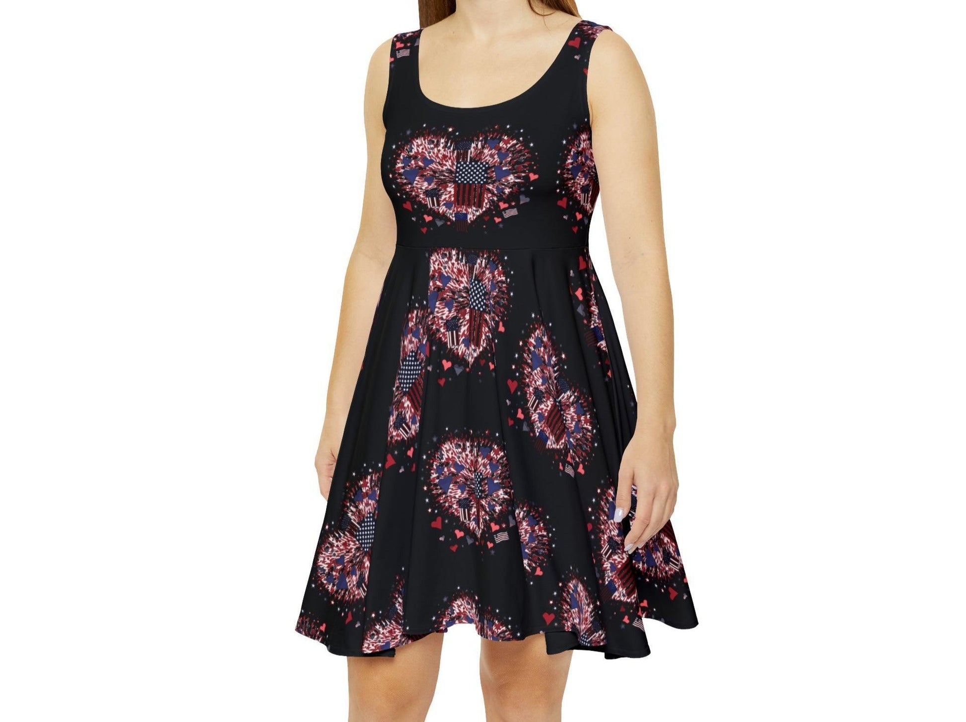Patriotic Hearts of Valor Collection by Miniaday Designs, LLC. Skater Dress - Miniaday Designs, LLC.