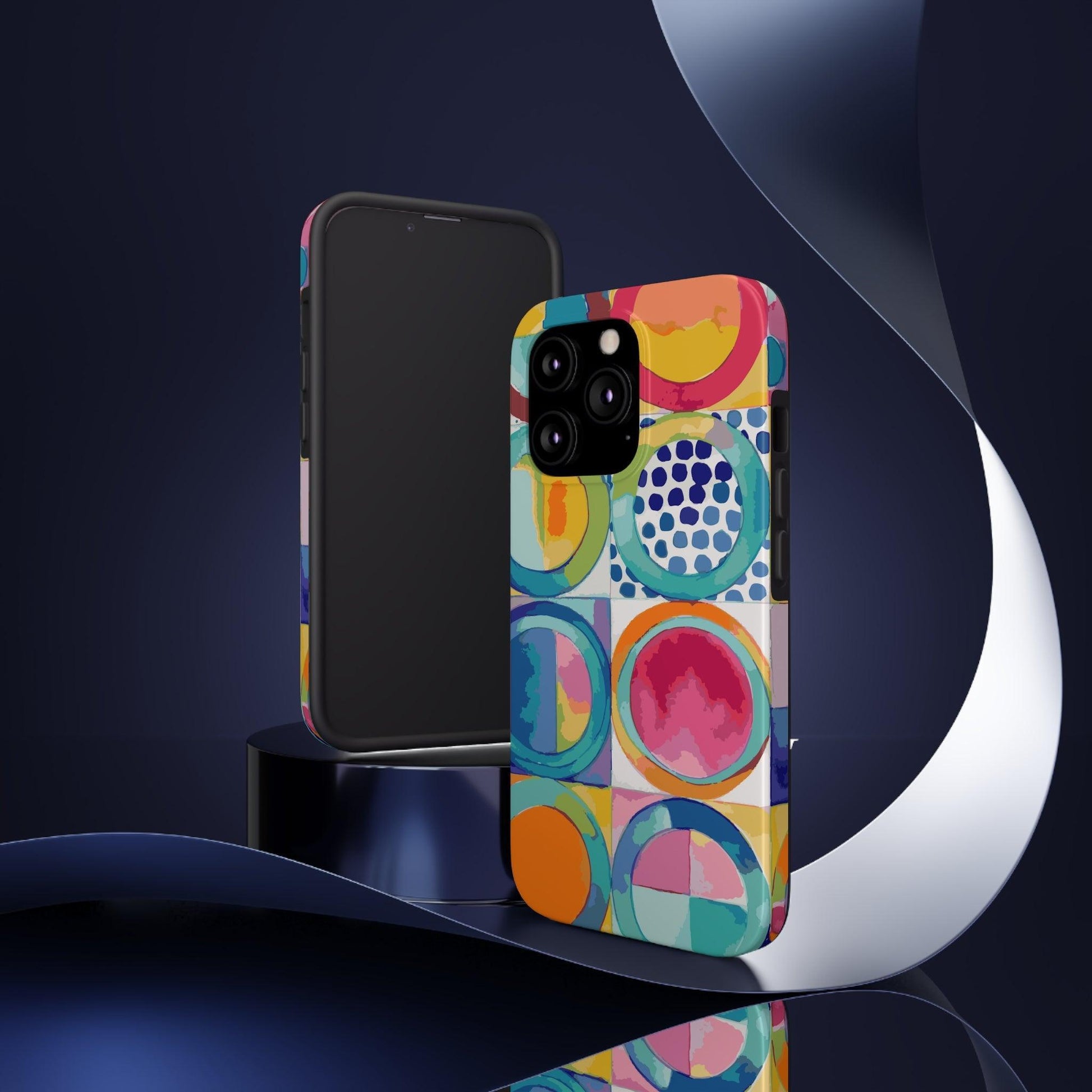 Vibrant Circle Mosaic Collection by Miniaday Designs, LLC. Tough Phone Cases, Case-Mate - Miniaday Designs, LLC.