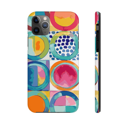 Vibrant Circle Mosaic Collection by Miniaday Designs, LLC. Tough Phone Cases, Case-Mate - Miniaday Designs, LLC.