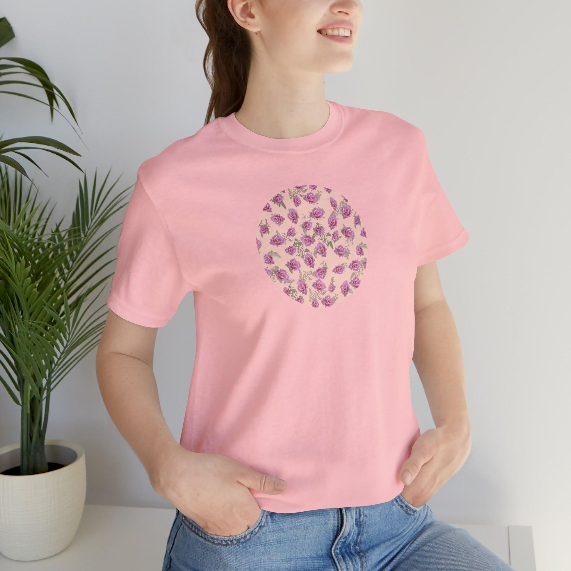 Romantic Rosette Reverie Collection by Miniaday Designs, LLC. Women's Jersey Short Sleeve Tee (S-3XL) - Miniaday Designs, LLC.
