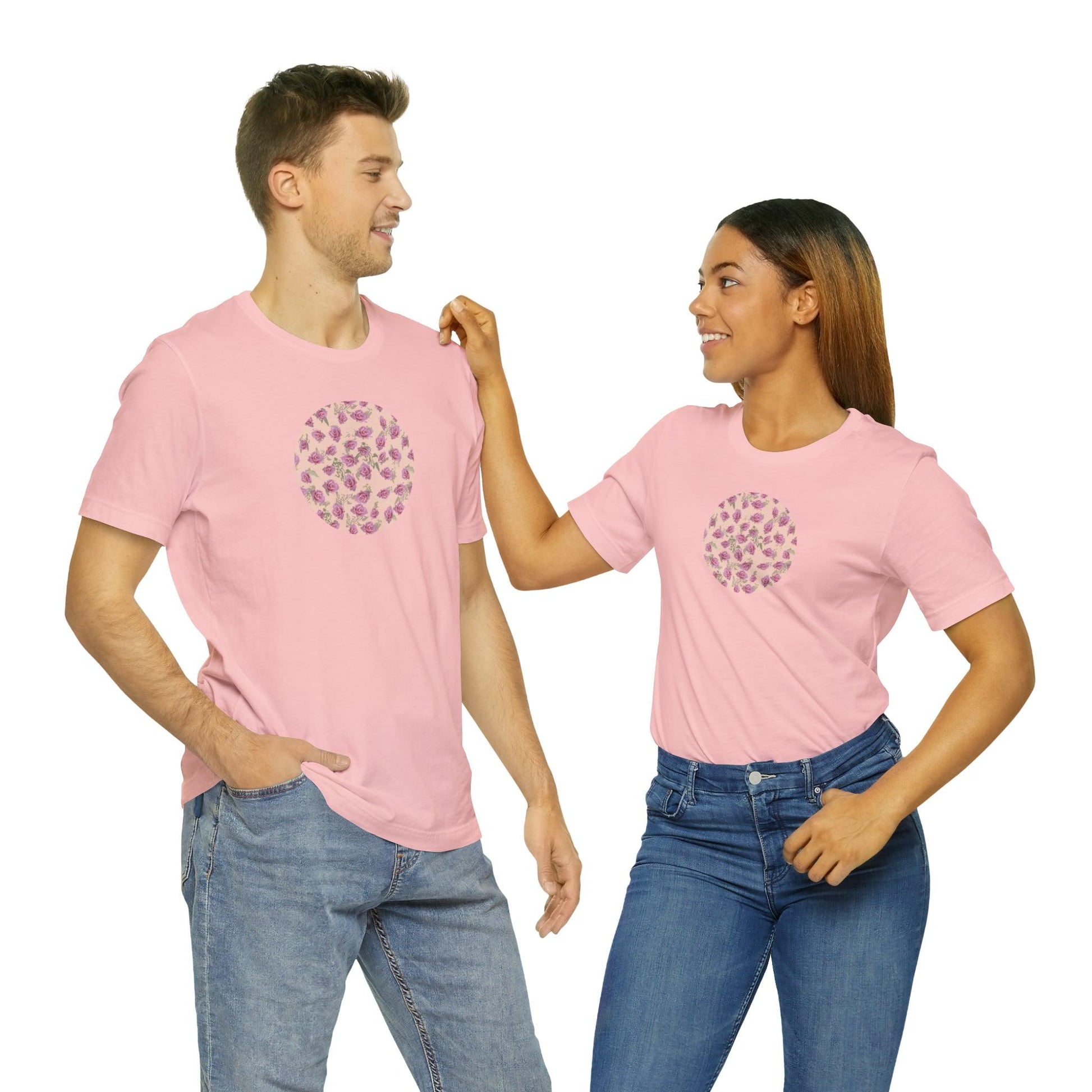 Romantic Rosette Reverie Collection by Miniaday Designs, LLC. Women's Jersey Short Sleeve Tee (S-3XL) - Miniaday Designs, LLC.