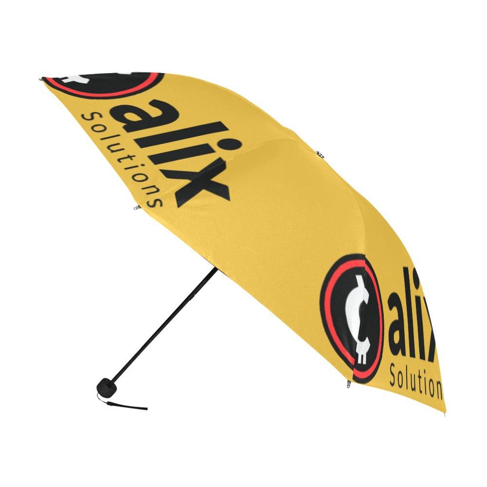 Miniaday Designs Calix Solutions Logo Gold Anti-UV Foldable Umbrella - Miniaday Designs, LLC.
