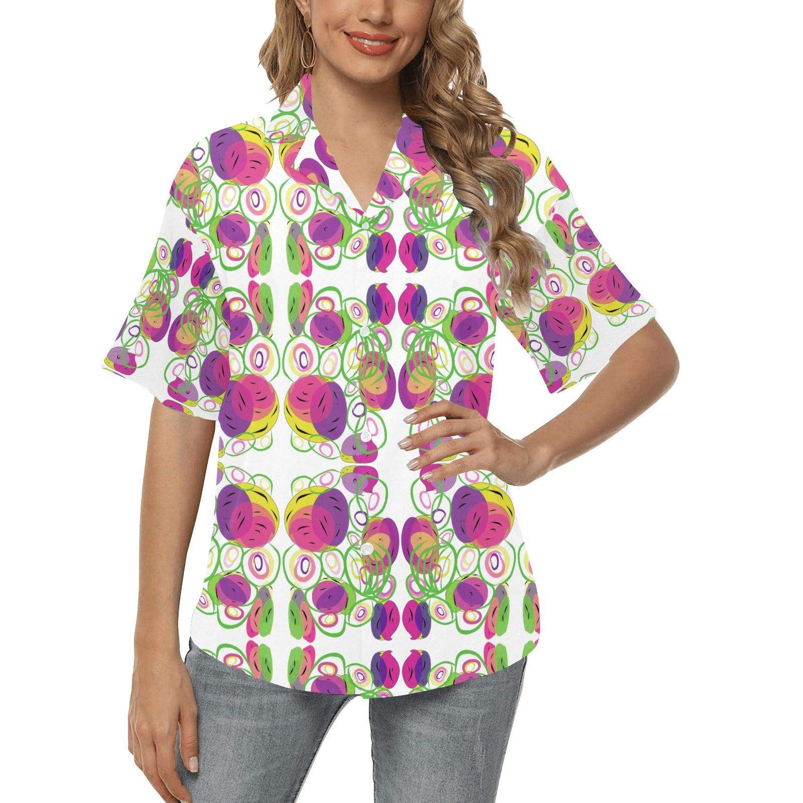 Miniaday Designs Women's Hawaiian Shirts 7 Styles - Miniaday Designs, LLC.