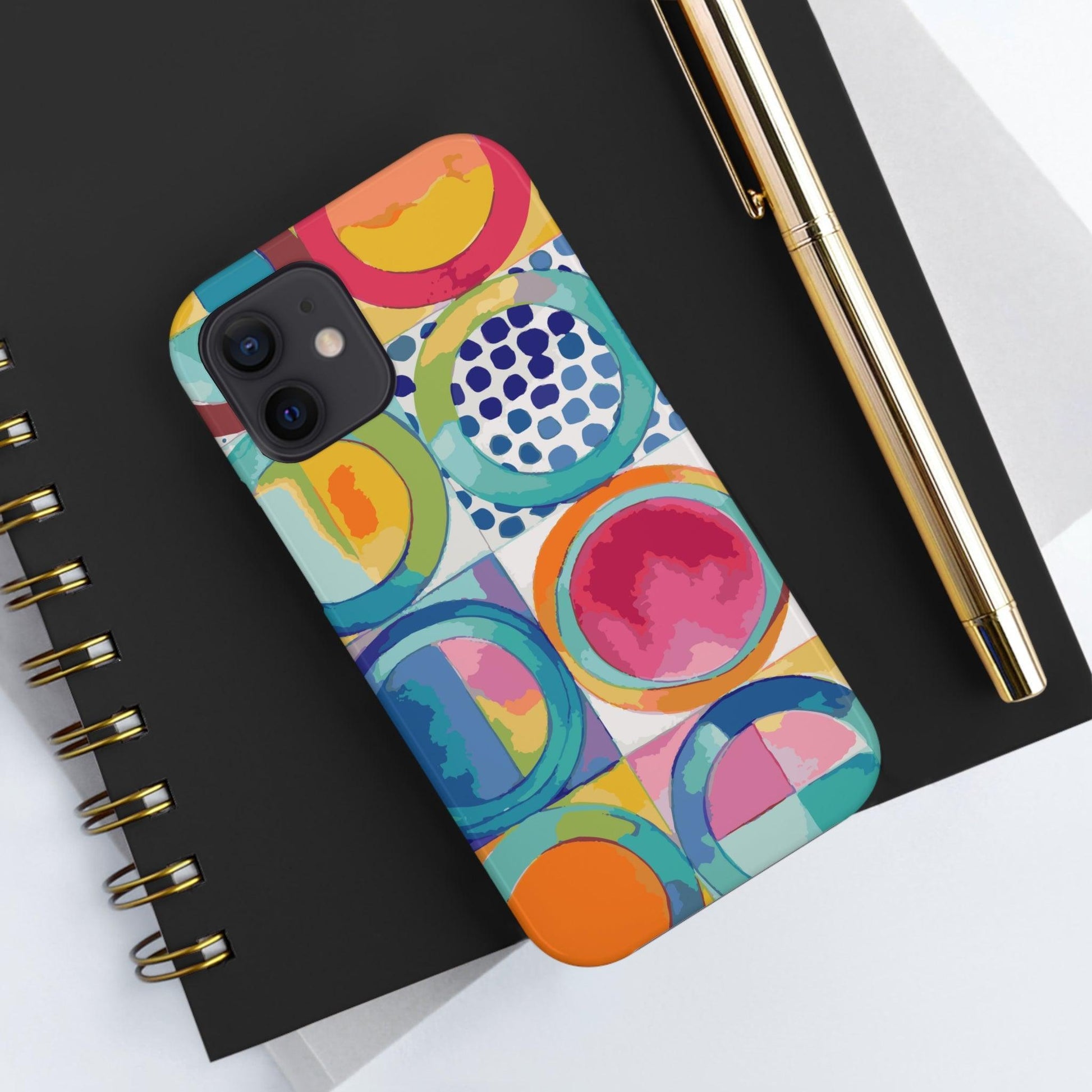 Vibrant Circle Mosaic Collection by Miniaday Designs, LLC. Tough Phone Cases, Case-Mate - Miniaday Designs, LLC.