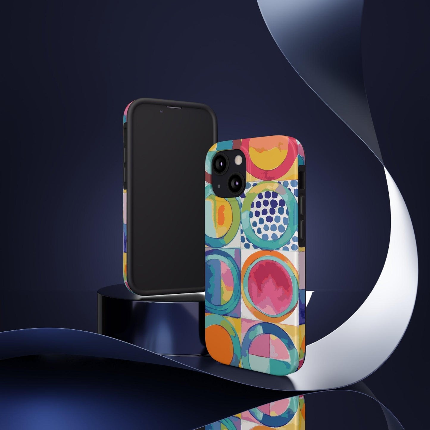 Vibrant Circle Mosaic Collection by Miniaday Designs, LLC. Tough Phone Cases, Case-Mate - Miniaday Designs, LLC.