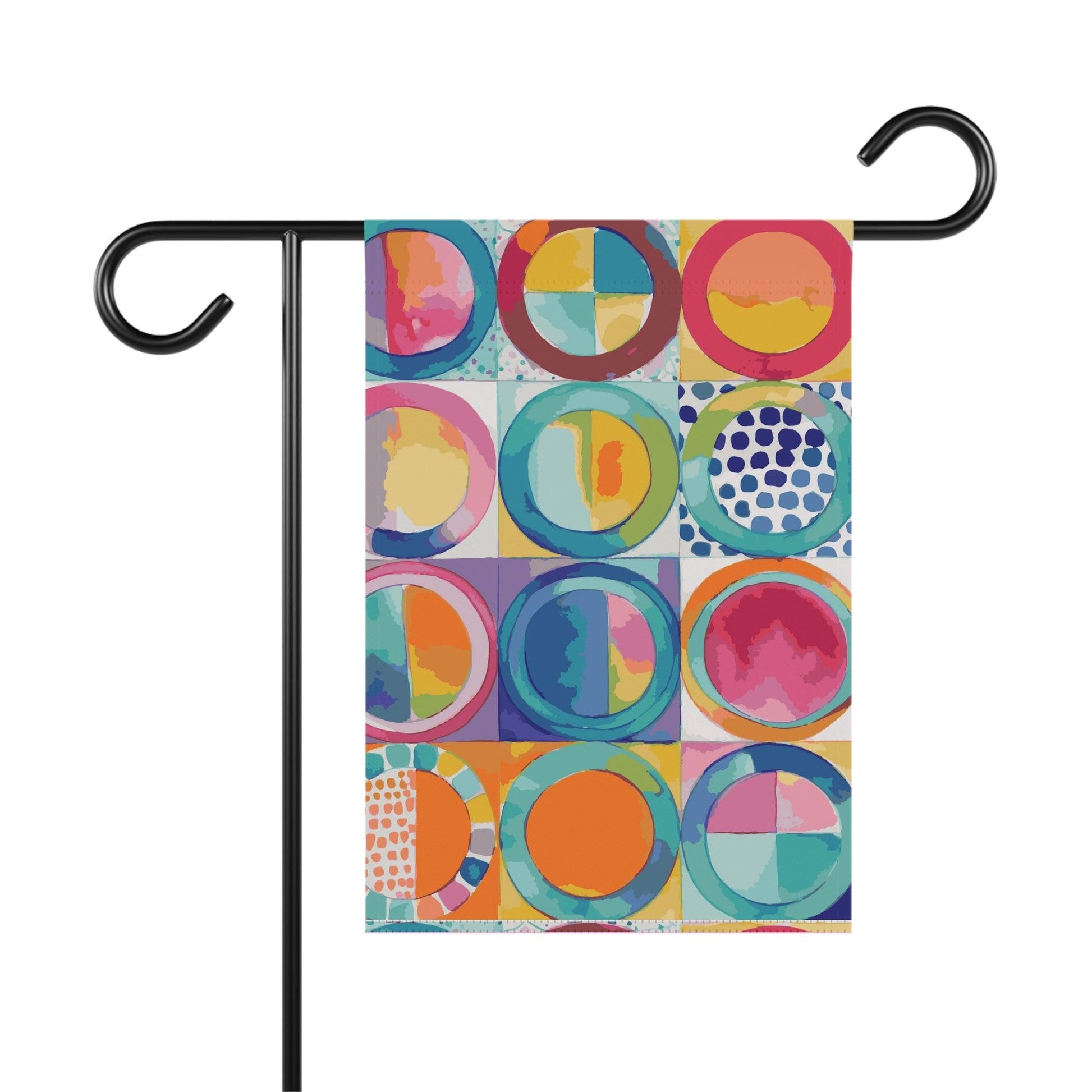Vibrant Circle Mosaic Collection by Miniaday Designs, LLC. Garden & House Banner - Miniaday Designs, LLC.