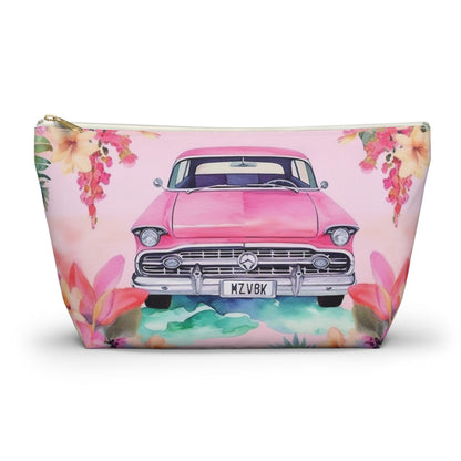 Pink Paradise Roadtrip Collection by Miniaday Designs, LLC. Accessory Pouch w T-bottom ( 2 Sizes) - Miniaday Designs, LLC.
