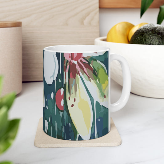 Rain-kissed Lotus Whimsy Collection by Miniaday Designs, LLC.Ceramic Mug 11oz - Miniaday Designs, LLC.