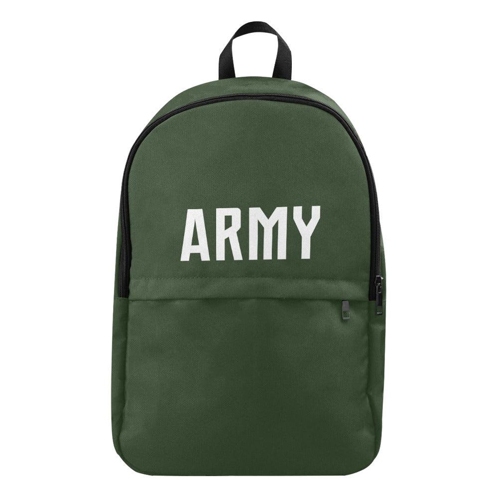 Miniaday Designs ARMY Unisex Casual Backpack Green - Miniaday Designs, LLC.
