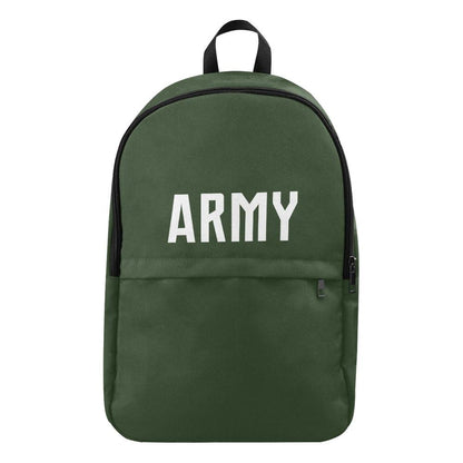 Miniaday Designs ARMY Unisex Casual Backpack Green - Miniaday Designs, LLC.