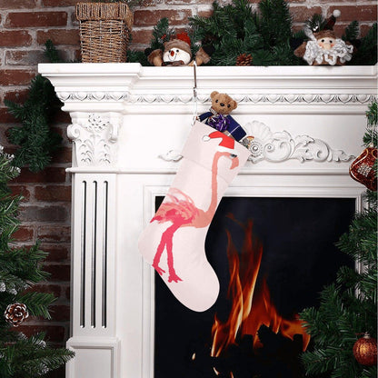 Miniaday Designs Santa Flamingoes Stocking Christmas Stocking - Miniaday Designs, LLC.
