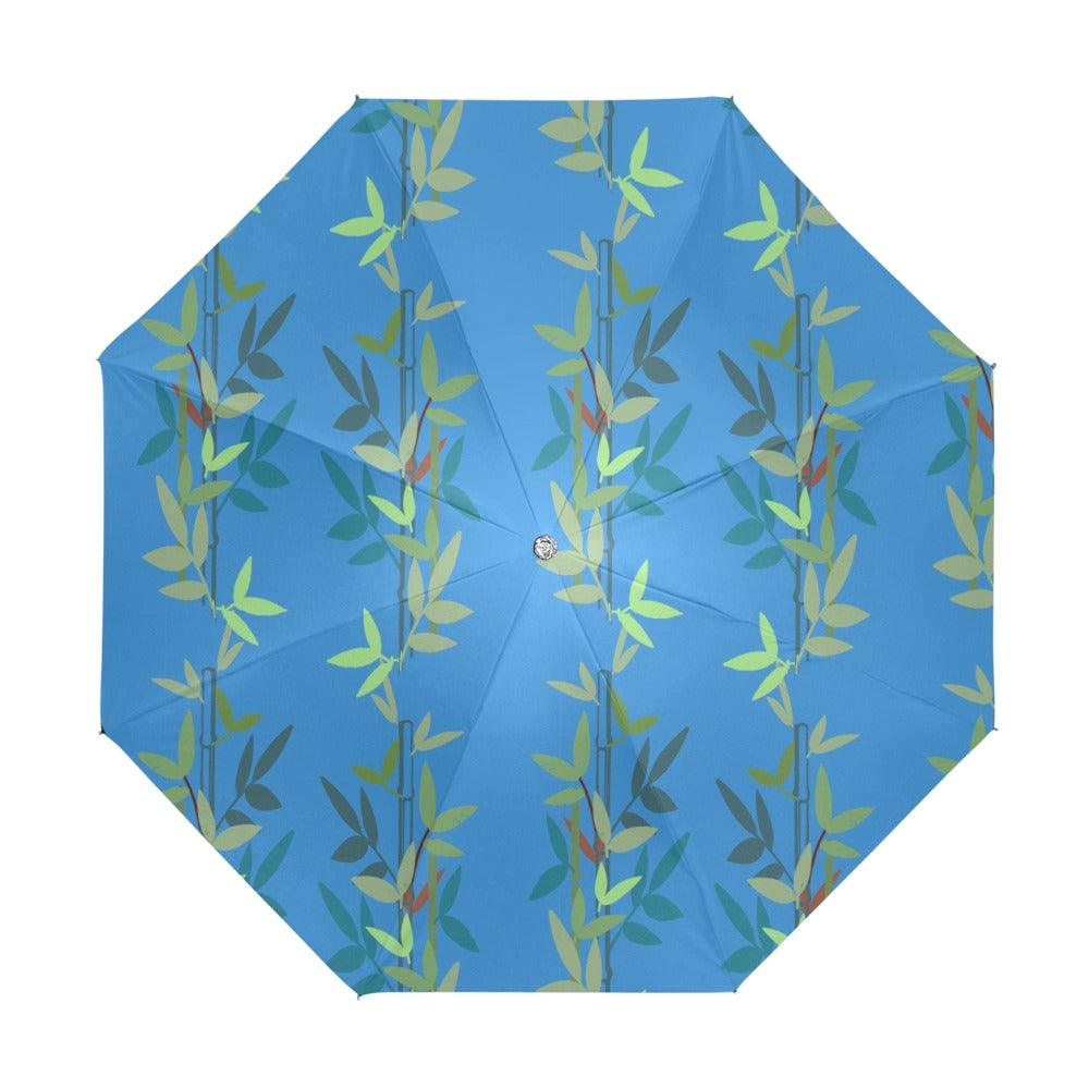 Miniaday Designs Blue Bamboo Anti-UV Foldable Umbrella - Miniaday Designs, LLC.