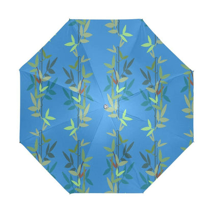 Miniaday Designs Blue Bamboo Anti-UV Foldable Umbrella - Miniaday Designs, LLC.