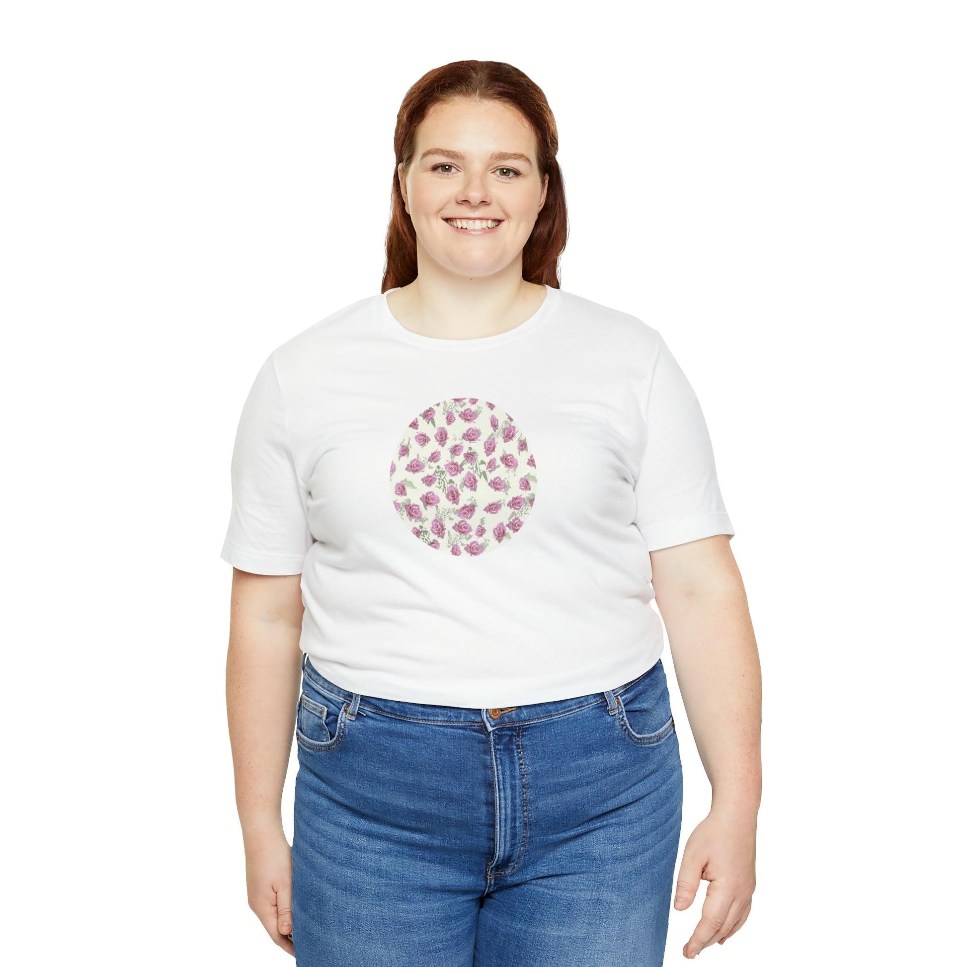 Romantic Rosette Reverie Collection by Miniaday Designs, LLC. Women's Jersey Short Sleeve Tee (S-3XL) - Miniaday Designs, LLC.