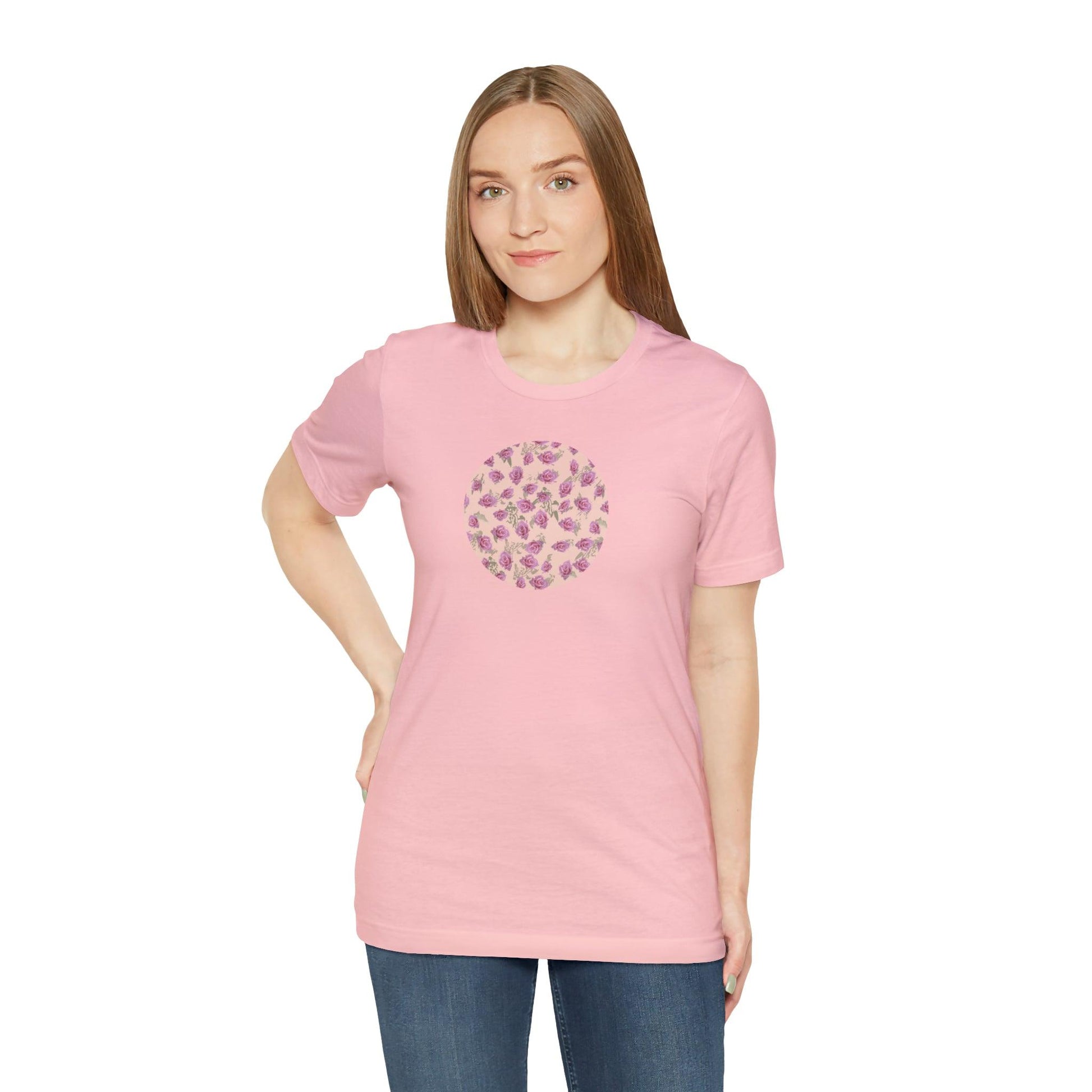 Romantic Rosette Reverie Collection by Miniaday Designs, LLC. Women's Jersey Short Sleeve Tee (S-3XL) - Miniaday Designs, LLC.