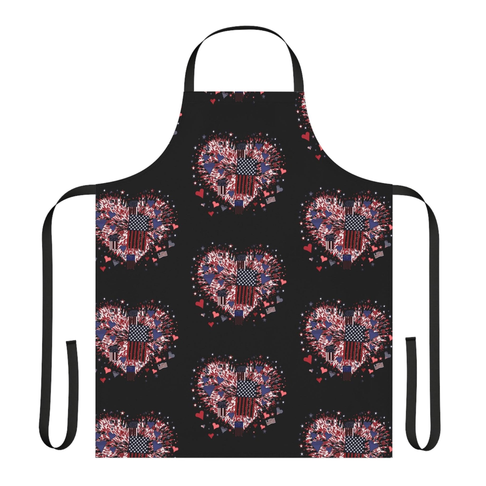 Patriotic Hearts of Valor Collection by Miniaday Designs, LLC. Apron - Miniaday Designs, LLC.