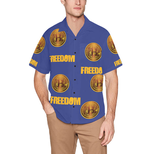 Miniaday Designs Freedom Camisas hawaianas para hombre